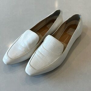 Dolce Vita white croc loafers